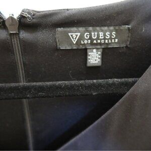 Guess Black Dress with Embellished Long Sleeves